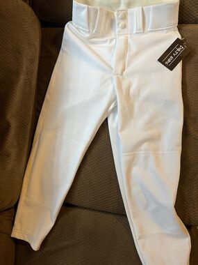 White Athletic Baseball/Softball Pants